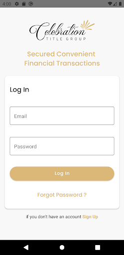 Android application Celebration Title Deposit screenshort