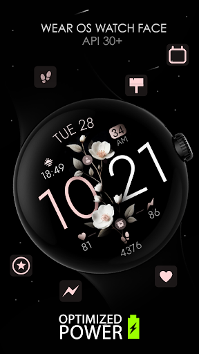 Android application Floral Elegance Watch Face screenshort