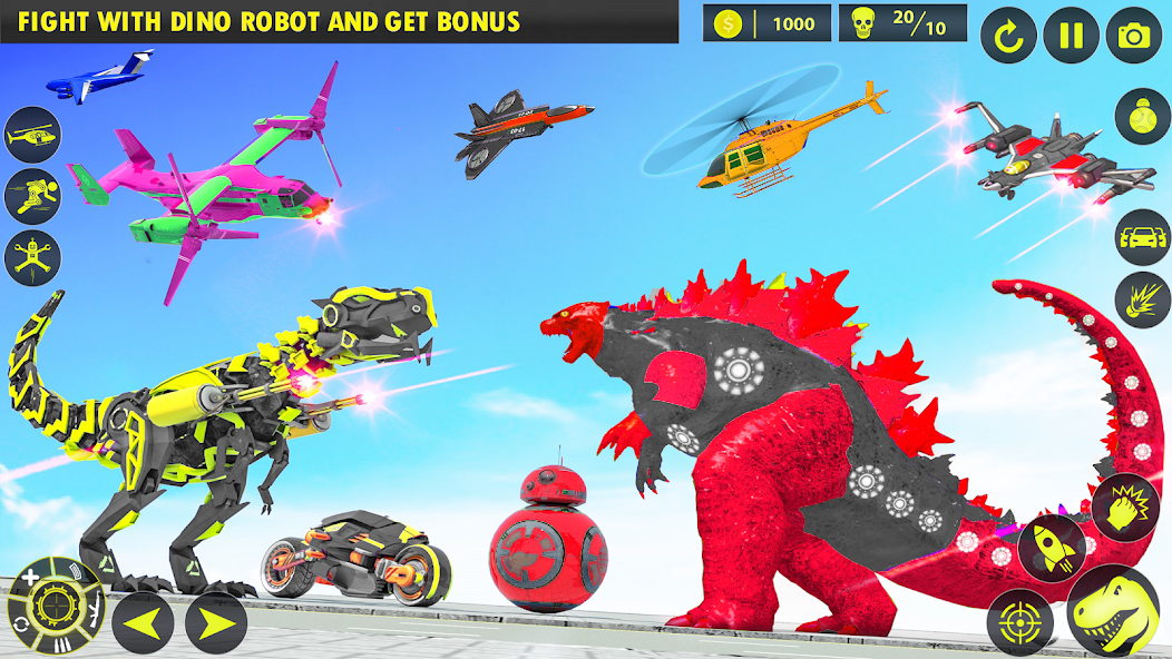 Dino Robot Car Transform Games MOD APK screenshot