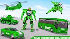 screenshot of Army Bus Robot Car Game 3d