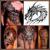 Tattoos Designs 3D Tribal Dragons 4 Men girls Body icon