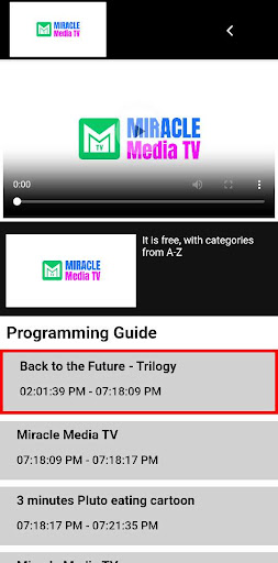 Miracle Media TV Network Screen 3