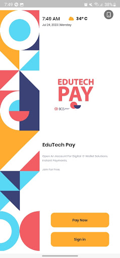 Android application EduTech Pay screenshort