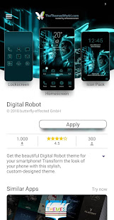 Digital Robot Theme‏ 1.3.9 APK + Mod (Unlimited money) إلى عن على ذكري المظهر