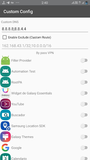 Android application Tun2TAP Socks/HTTP to VPN screenshort
