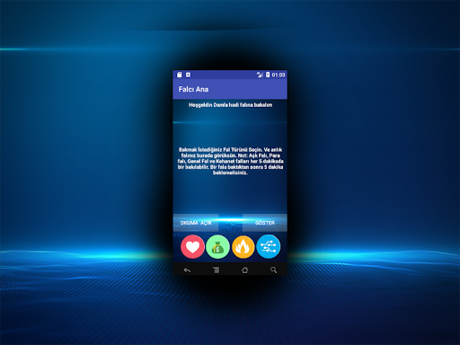 Android application Falcı ana screenshort