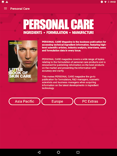 Android application PERSONAL CARE MAGAZINE screenshort