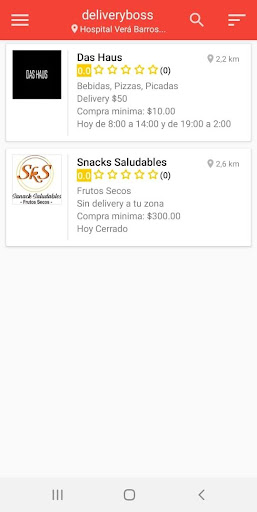 Android application Deliveryboss screenshort