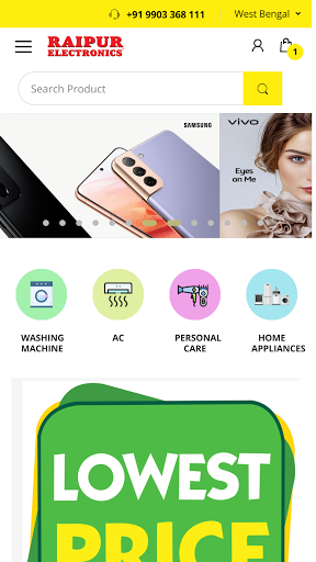 Android application Raipur Electronics screenshort