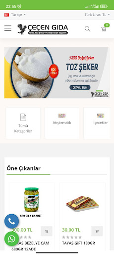 Android application Çeçen Gıda screenshort