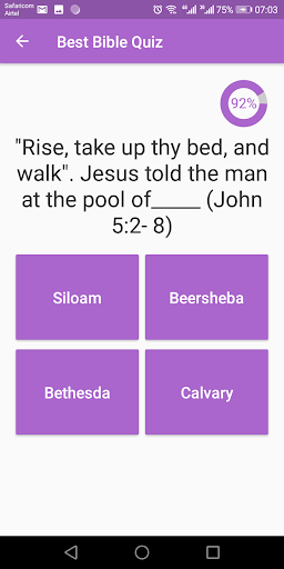Bible Quiz Screen 3