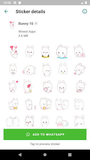 Animated Baby Bunny Stickers for WAStickerApps
