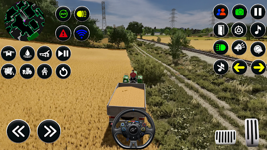 Tractor farm driving game 3d