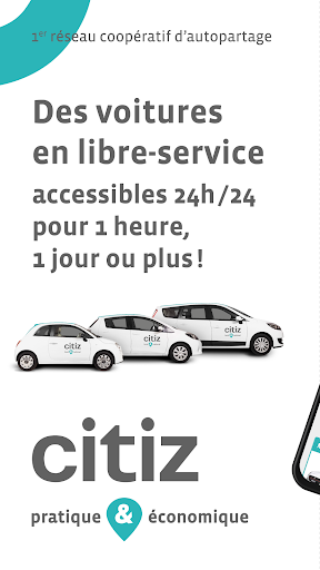 Android application L'autopartage Citiz screenshort