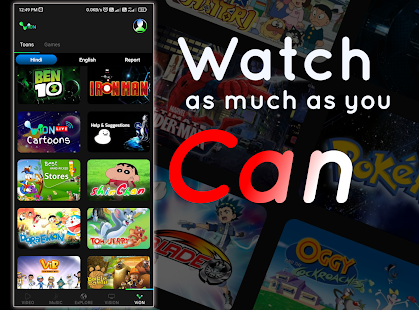 ViON Cartoons TV App Watch Animes in Hindi for PC / Mac / Windows