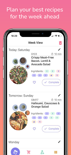 Android application Meal Planner Pro screenshort