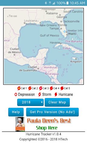 Android application Interactive Hurricane Tracker screenshort
