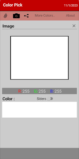 Android application Color Pick screenshort