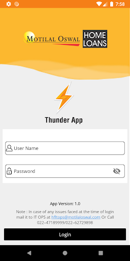 Android application MO Thunder screenshort