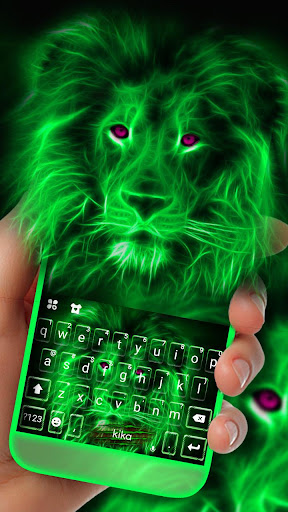 Neon Lion Keyboard Theme Screen 3