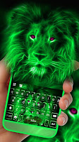screenshot of Neon Lion Keyboard Theme
