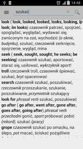 Android application Słownik Angielsko-Polski screenshort