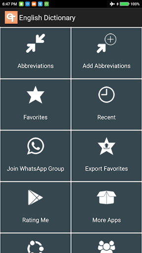 English Dictionary Screen 3