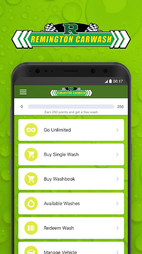 Android application Remington Car Wash screenshort