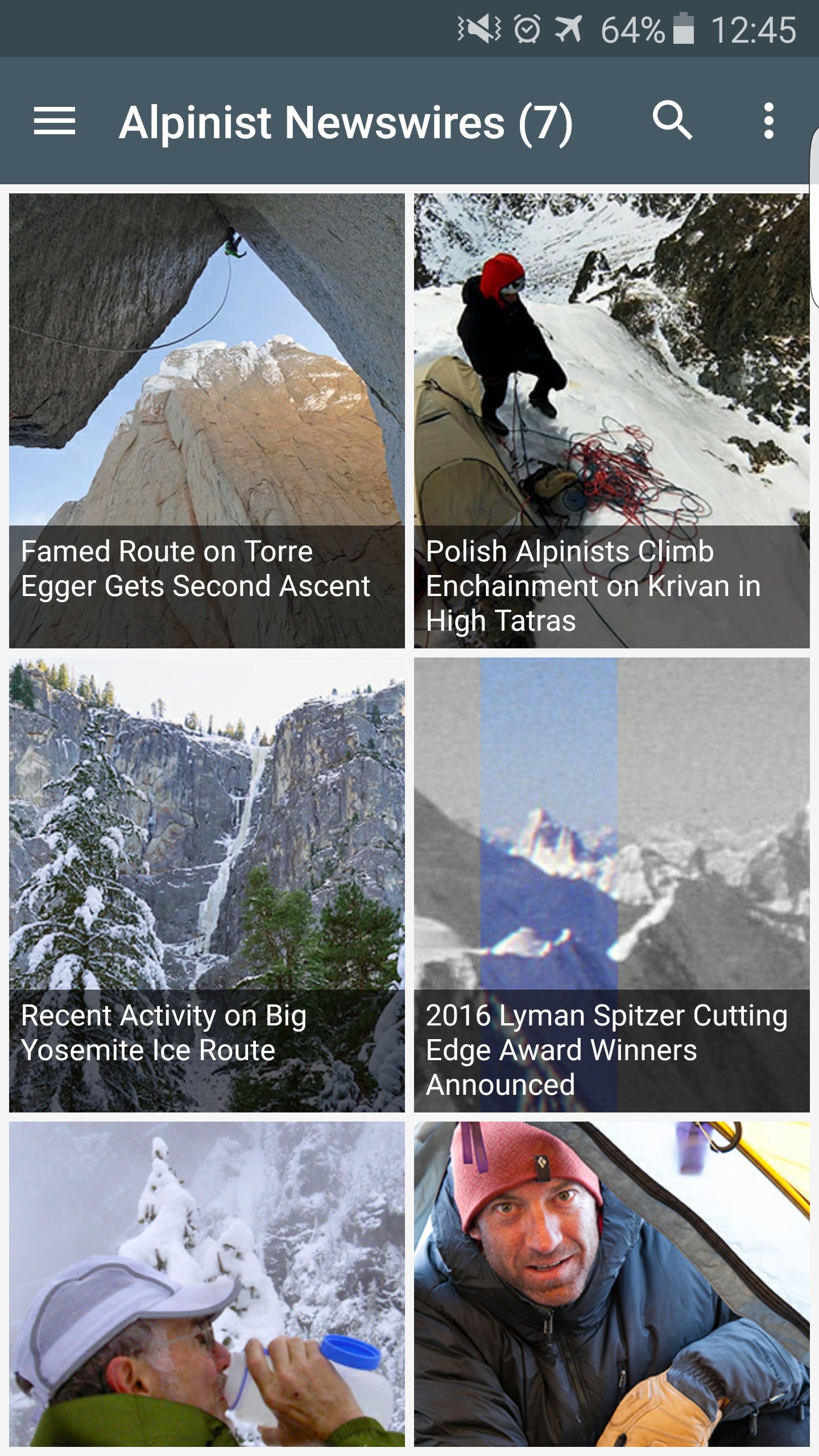 Android application Climbing News screenshort