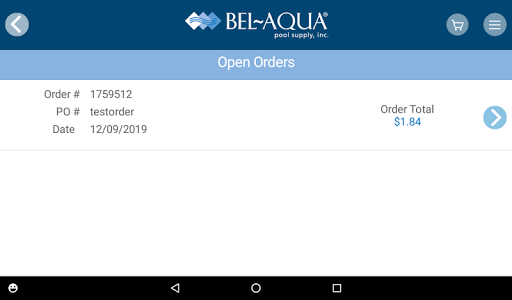 Bel-Aqua B2B Ordering for Tabl