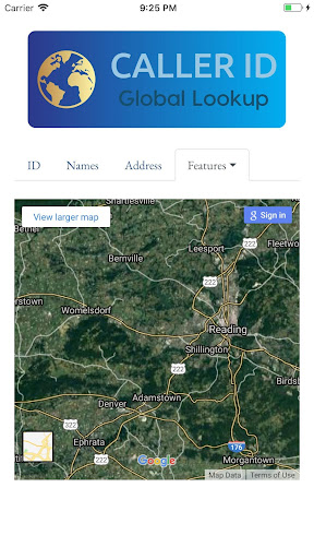 Caller-ID Global Lookup Screen 3