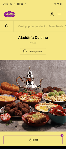 Android application Aladdin's Cuisine screenshort