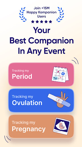 Android application Kompanion: Period & Pregnancy screenshort