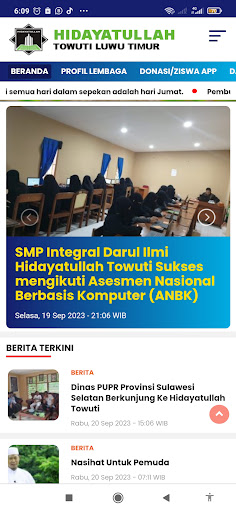 Android application Hidayatullah Luwu Timur screenshort