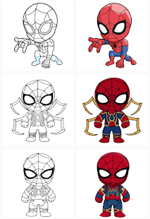 Coloring:how to draw spider boy step by step 1.0 APK + Mod (Unlimited money) untuk android