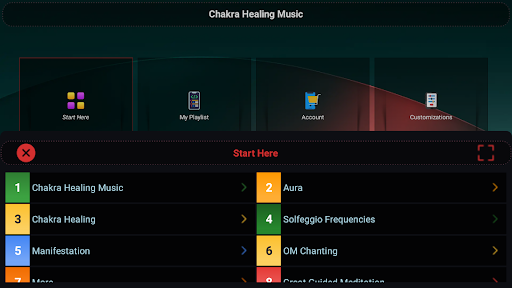 Screenshot of Chakra Healing Music