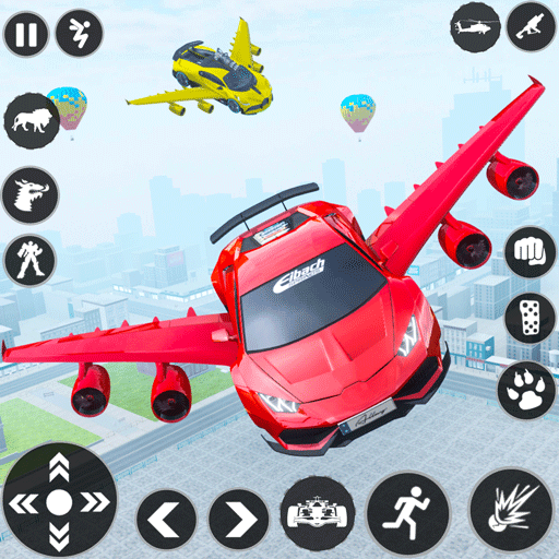 Police Flying Car Robot Game