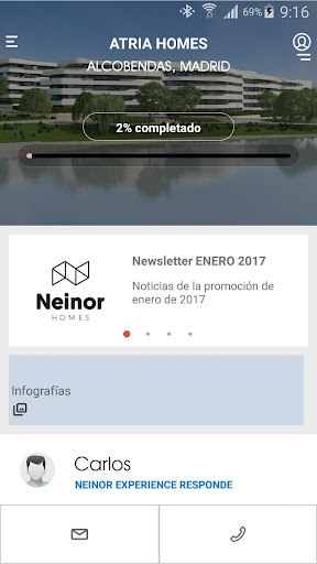 Android application Neinor Experience screenshort