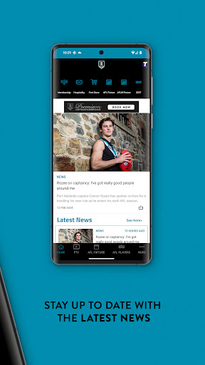 Port Adelaide Official App Screen 2
