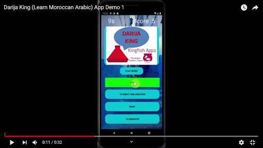 Android application Darija King Moroccan Arabic screenshort