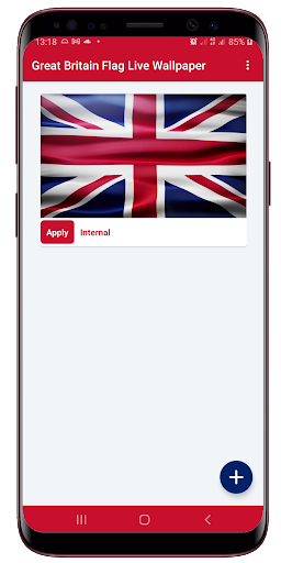Android application Britain Flag Live Wallpaper screenshort
