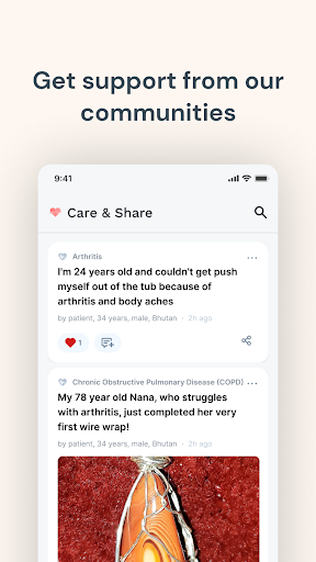 Android application Care & Share screenshort
