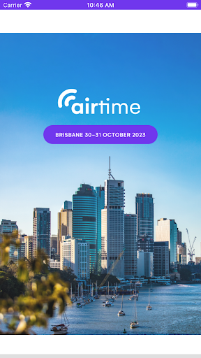 Android application AirTime 2023 Brisbane screenshort