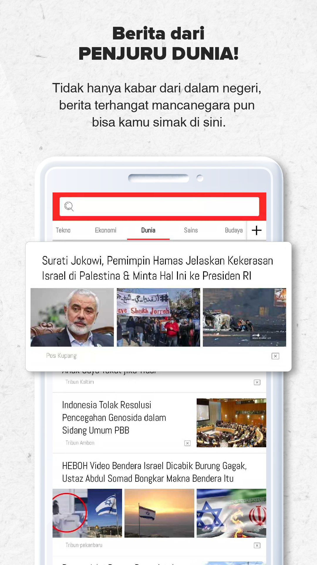 Android application Baca - Berita & Video & Humor screenshort