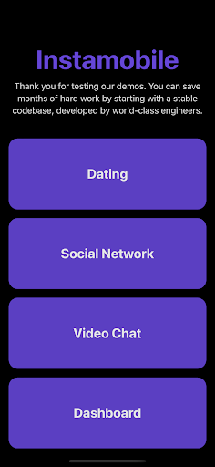 Android application Instamobile screenshort