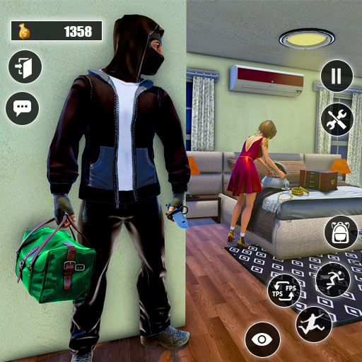 Vegas Robbery Crime City Game Logo