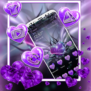 Captura 1 Purple Heart Launcher Theme android