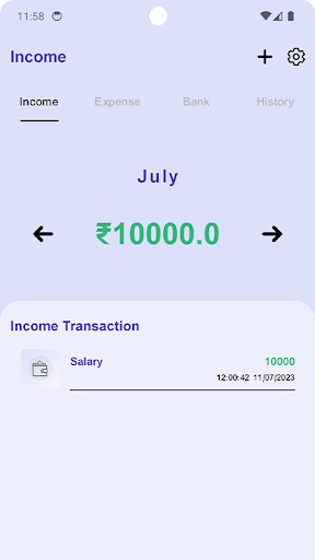 Android application BudgetTrack: Achieve Goals screenshort
