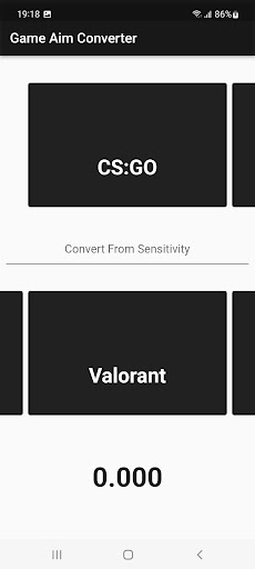 Android application Game Aim Converter screenshort