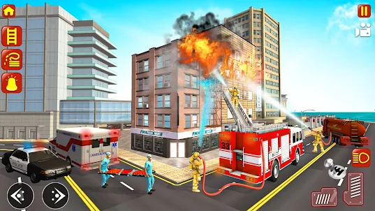 Firefighter Truck Rescue Games